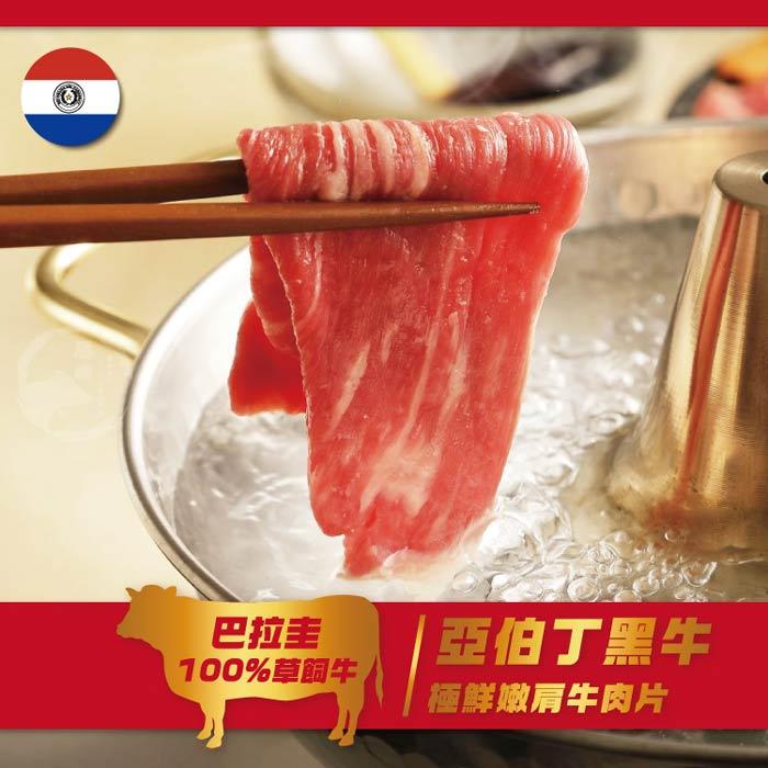 【勝崎生鮮】巴拉圭亞伯丁黑牛極鮮嫩肩牛肉片 10盒組(200公克/1盒)