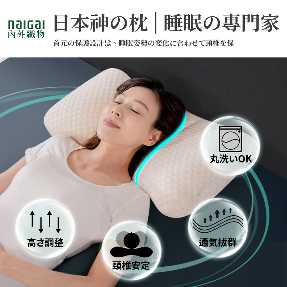 生命磁石墨烯金厚眠分區能量枕x2