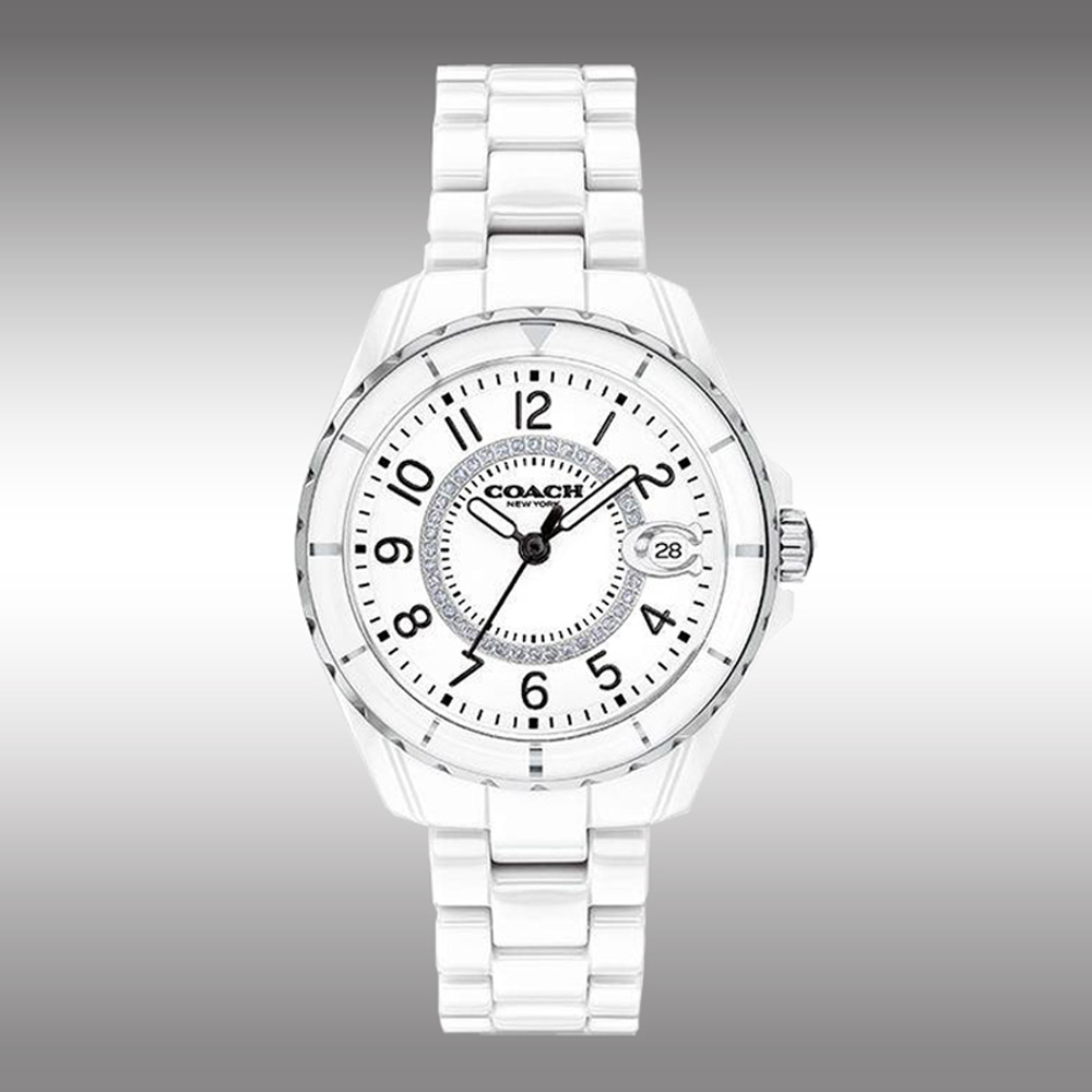 黃金週特惠! COACH經典陶瓷腕錶