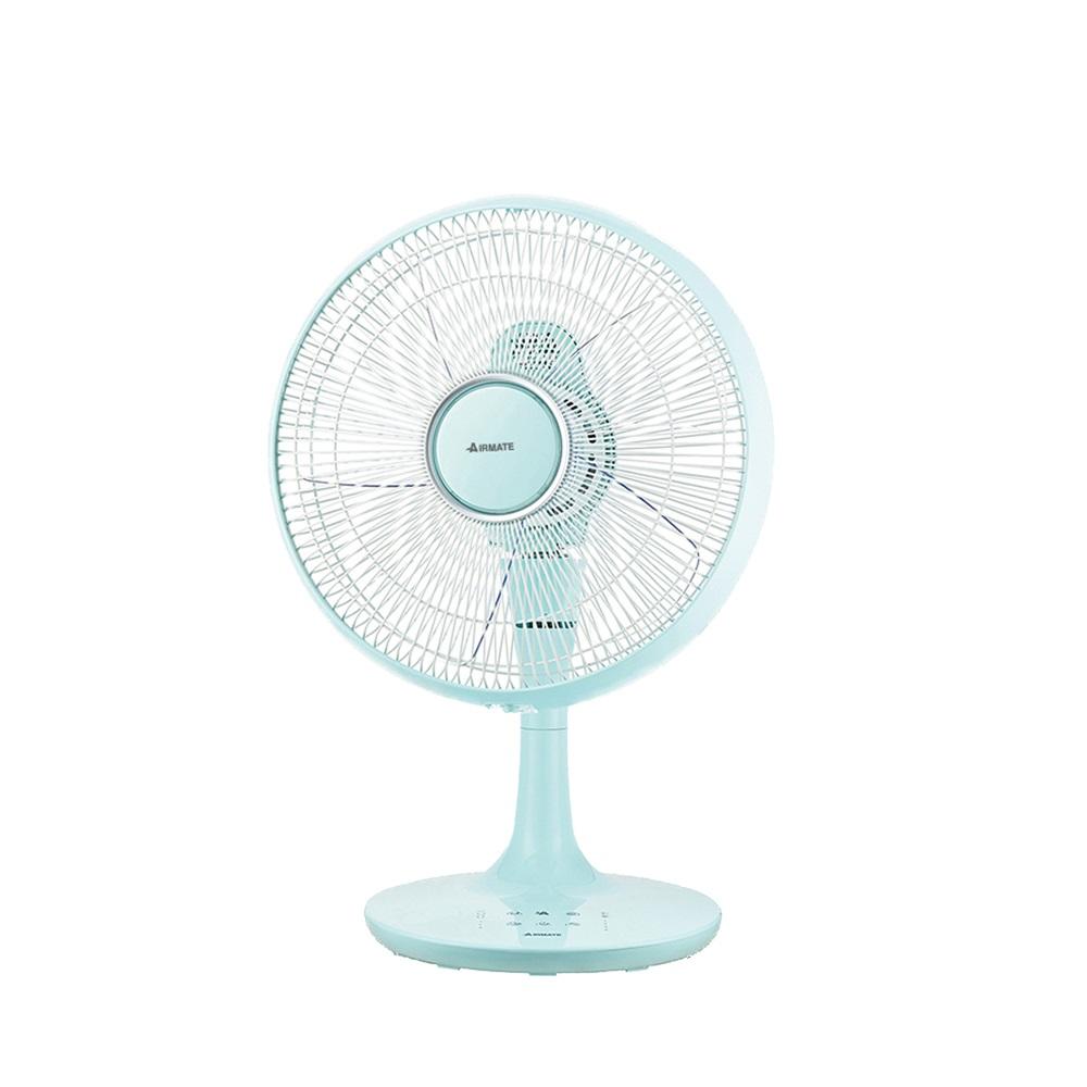 【AIRMATE】12吋DC負離子桌扇FD3015M-粉藍色