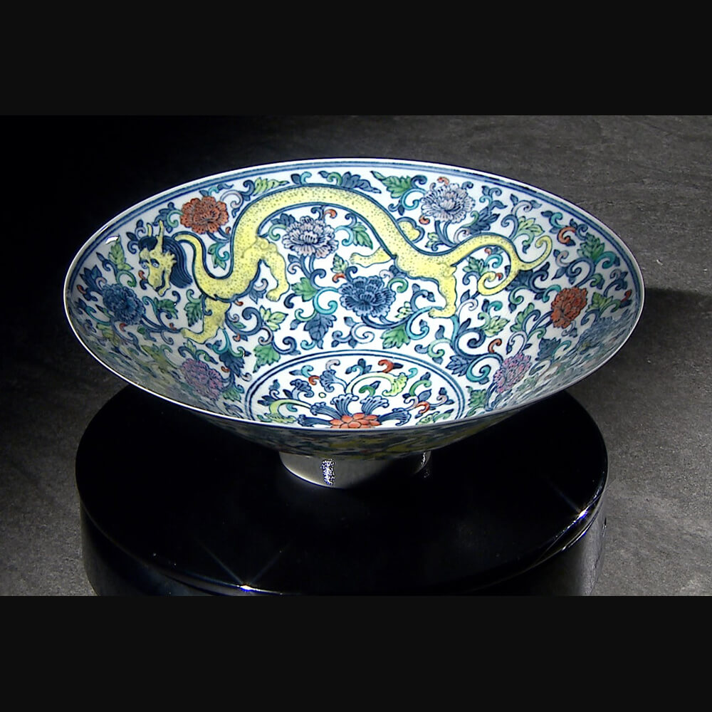 存仁堂鬥彩薄胎碗四件套組