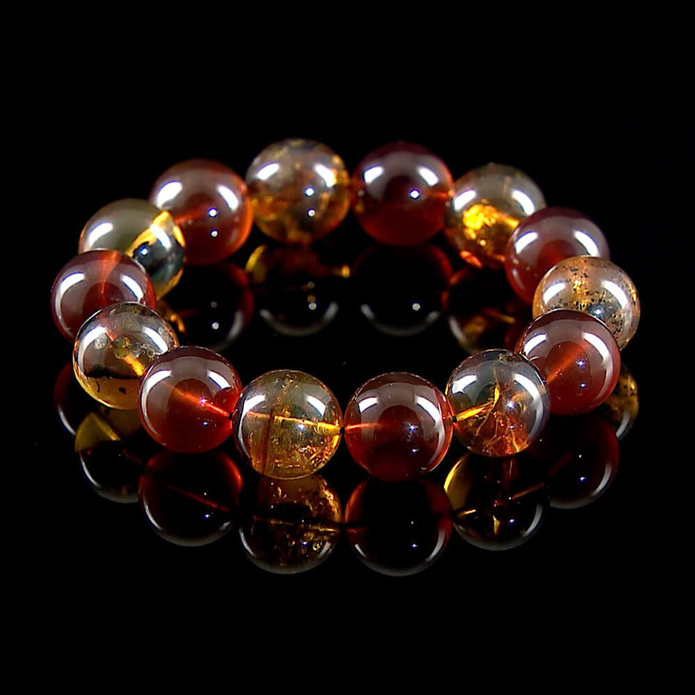 富貴傳家緬甸轉運雙變彩琥珀