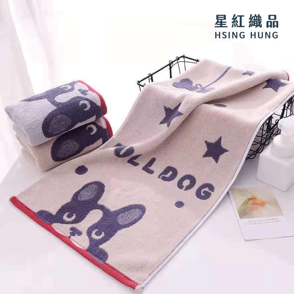 【星紅織品】可愛法鬥純棉毛巾-8入