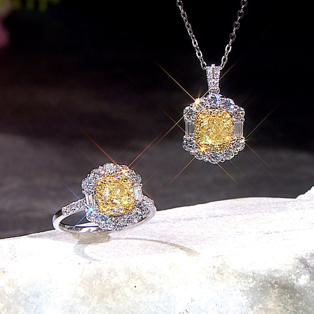 尚品金燦之光GIA一克拉黃彩鑽