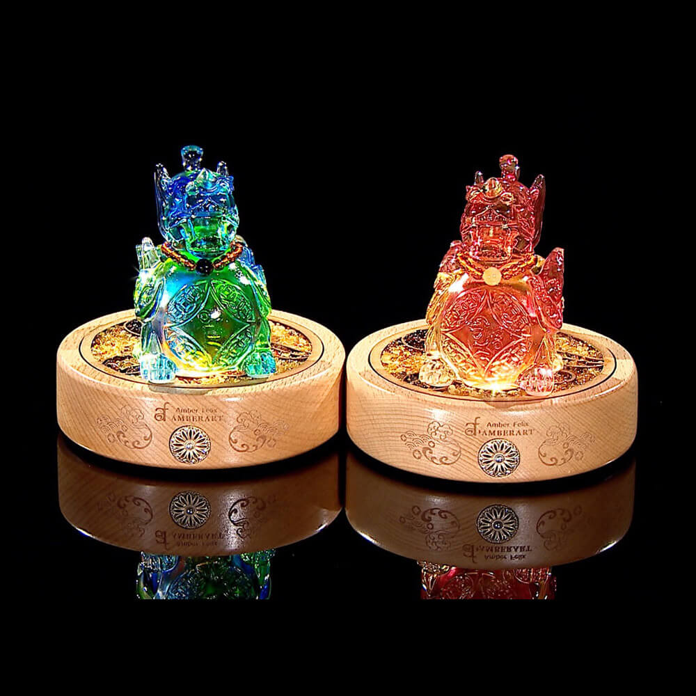 AF AMBER ART招財貔貅琉璃琥珀