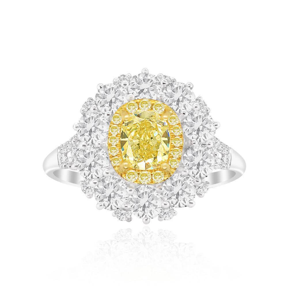 尚品曙光綻放GIA一克拉黃彩鑽