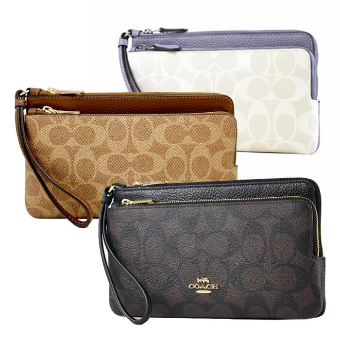 COACH 雙層大手拿包