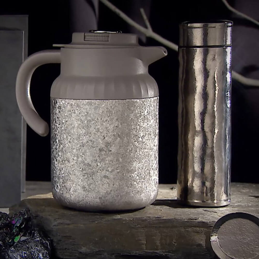 純鈦溫顯保溫壺豪華組