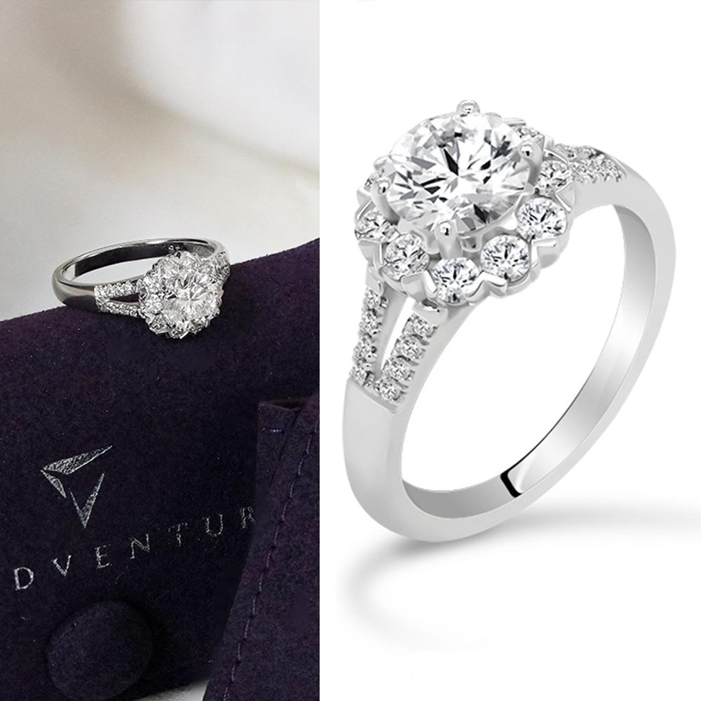 亞帝芬奇 GIA 1克拉 FSI2 3EX 八心八箭 天然鑽石 真鑽 戒指  皇室獻禮 鉑金台