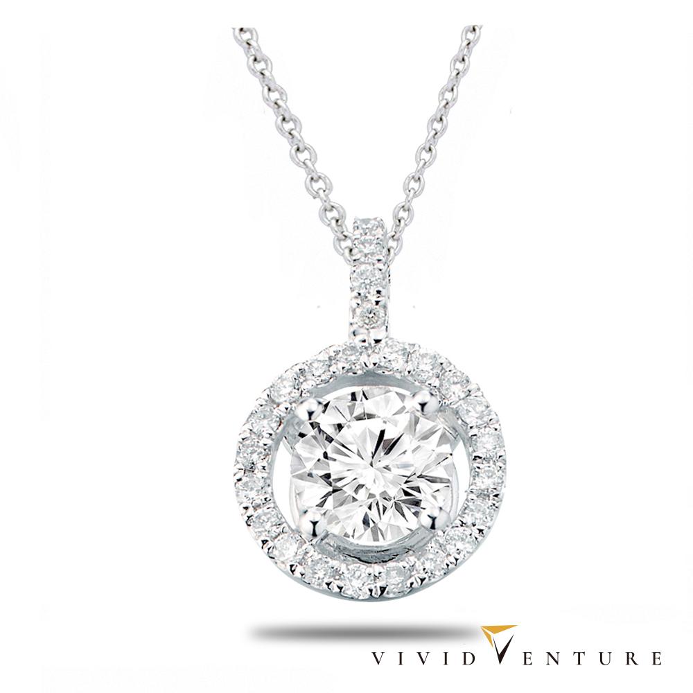 亞帝芬奇 GIA 1克拉 FSI2 3VG 八心八箭  天然鑽石 真鑽 項鍊 閃耀心意 鉑金台+鉑金鍊