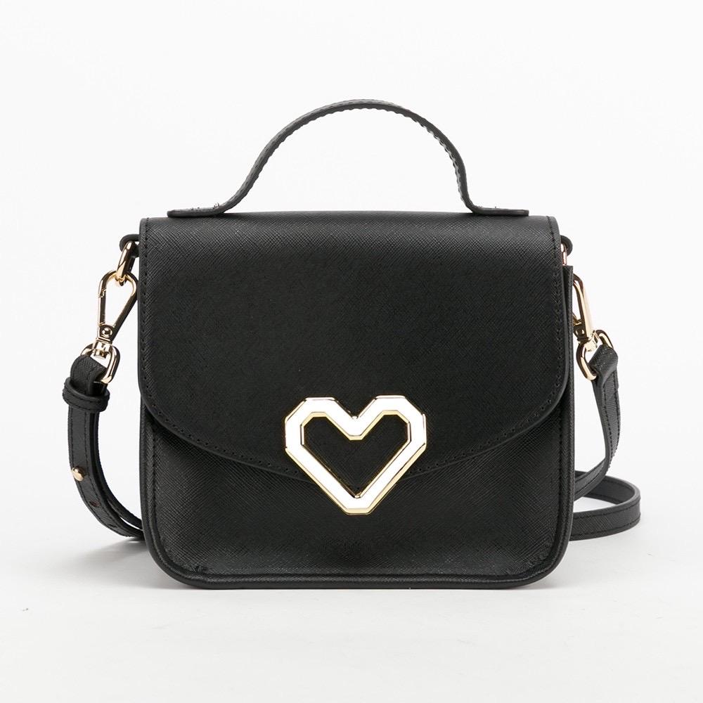 【lapagayo】名媛甜漾斜背小方包(典雅黑)