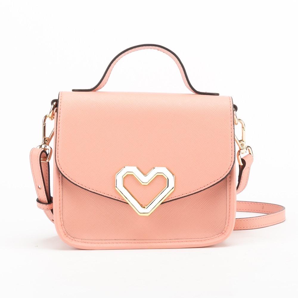 【lapagayo】名媛甜漾斜背小方包(浪漫藕粉)