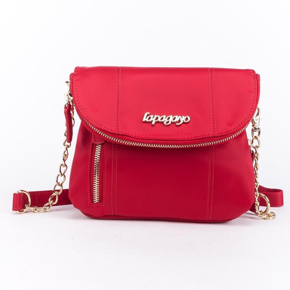 【lapagayo】簡約尼龍反摺包(時尚紅)