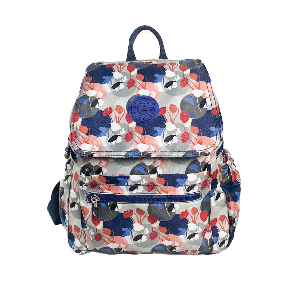 【lapagayo】 靚麗色彩輕量尼龍後背包組(藍色)