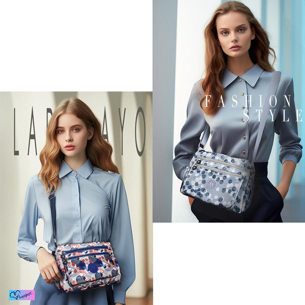 【lapagayo】灰色圓點輕量斜背包(限量福利品)(灰色)