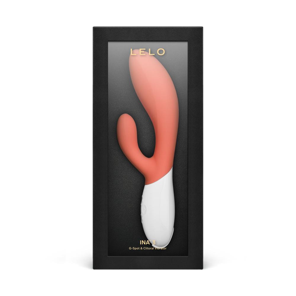 瑞典LELO INA™ 3 GC點兔耳按摩棒-珊瑚橘