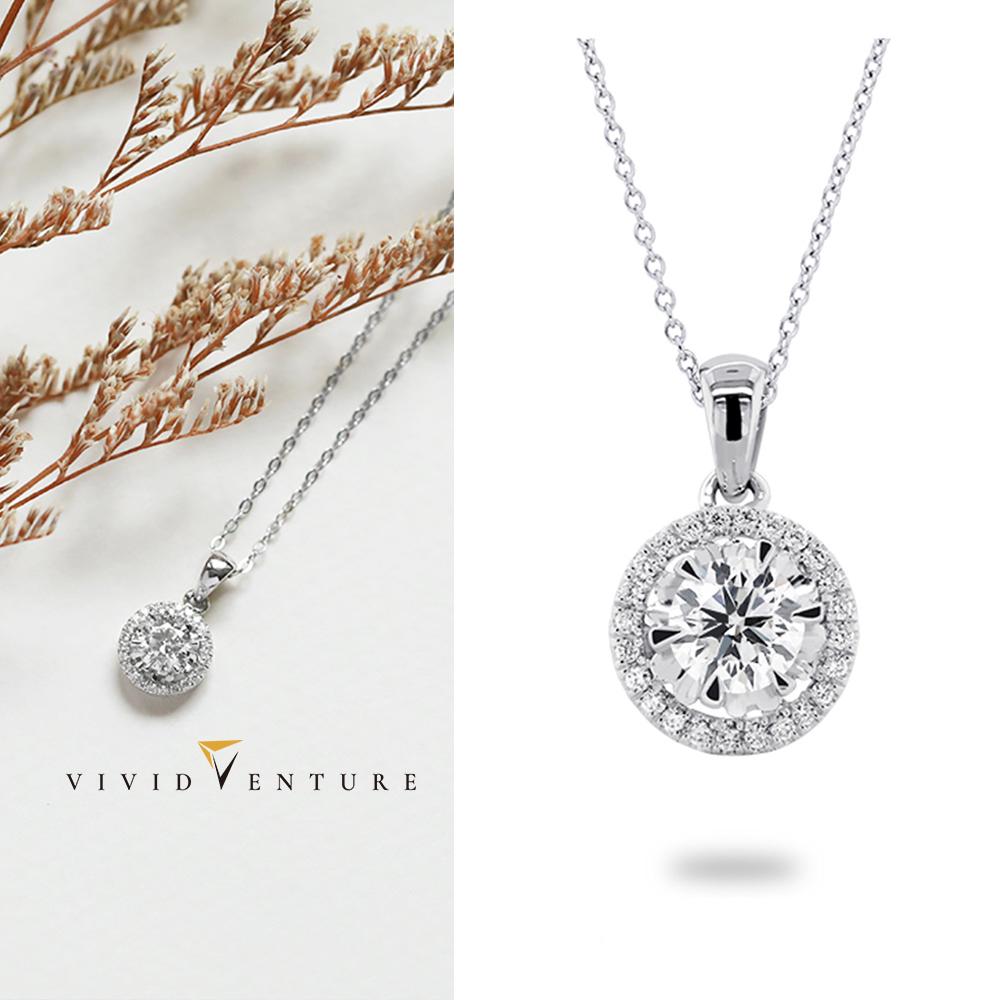 亞帝芬奇 GIA 50分 DSI1 3EX 八心八箭 天然鑽石 真鑽 項鍊 放大奢華 14K金台