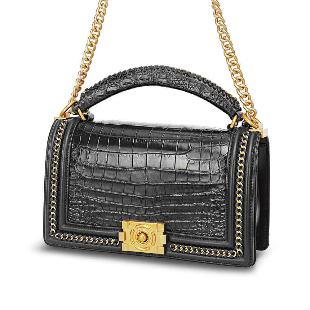 RE皇家時尚鱷魚腹皮精品包