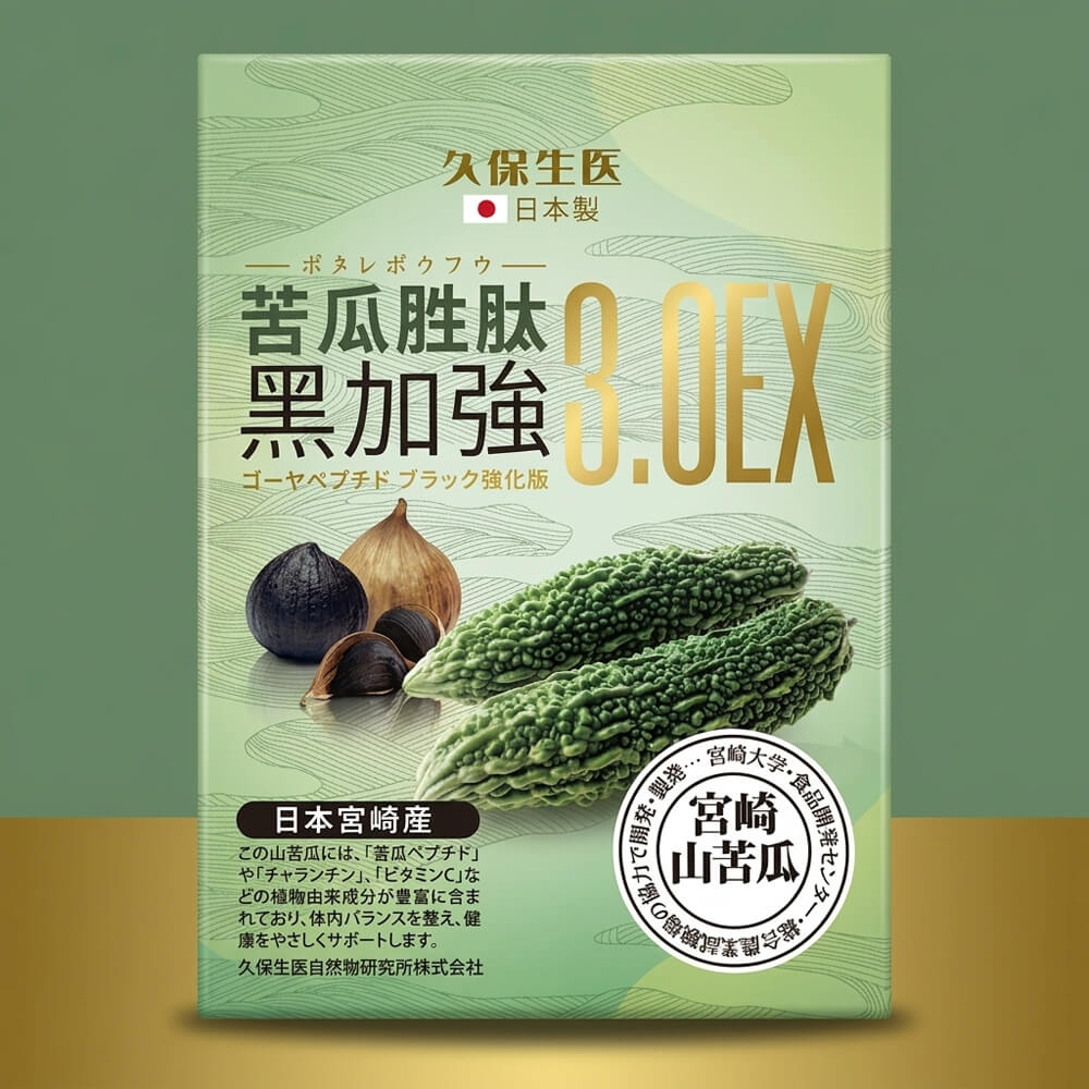 久保生醫日本長命草苦瓜黑加強(30顆/盒)×6盒