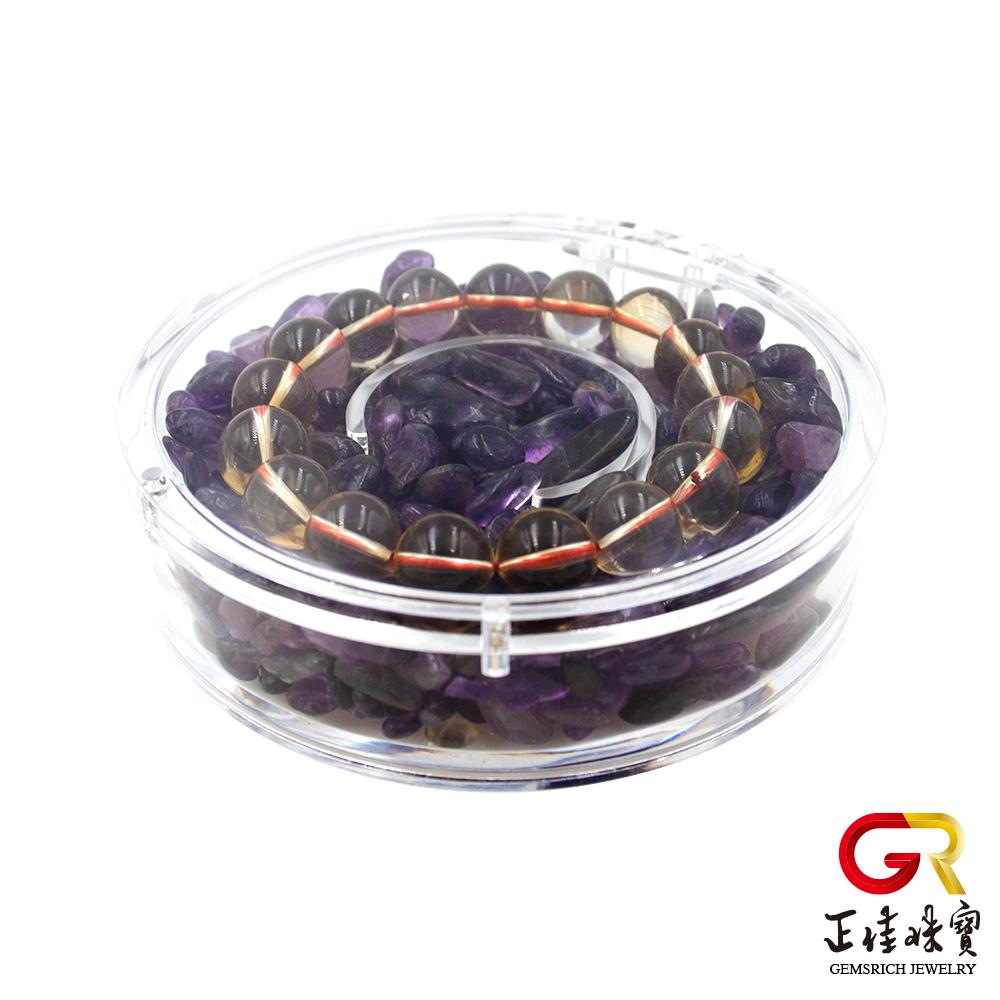 【正佳珠寶】紫水晶 消磁淨化水晶圓盒｜卡榫磁鐵釦