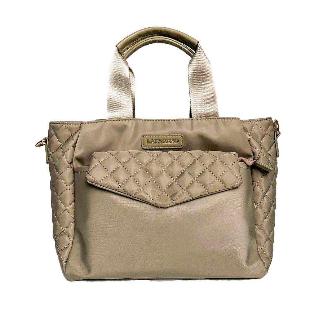 【lapagayo】歐洲訂製小香格紋精品手提包贈斜背包(墨綠色)