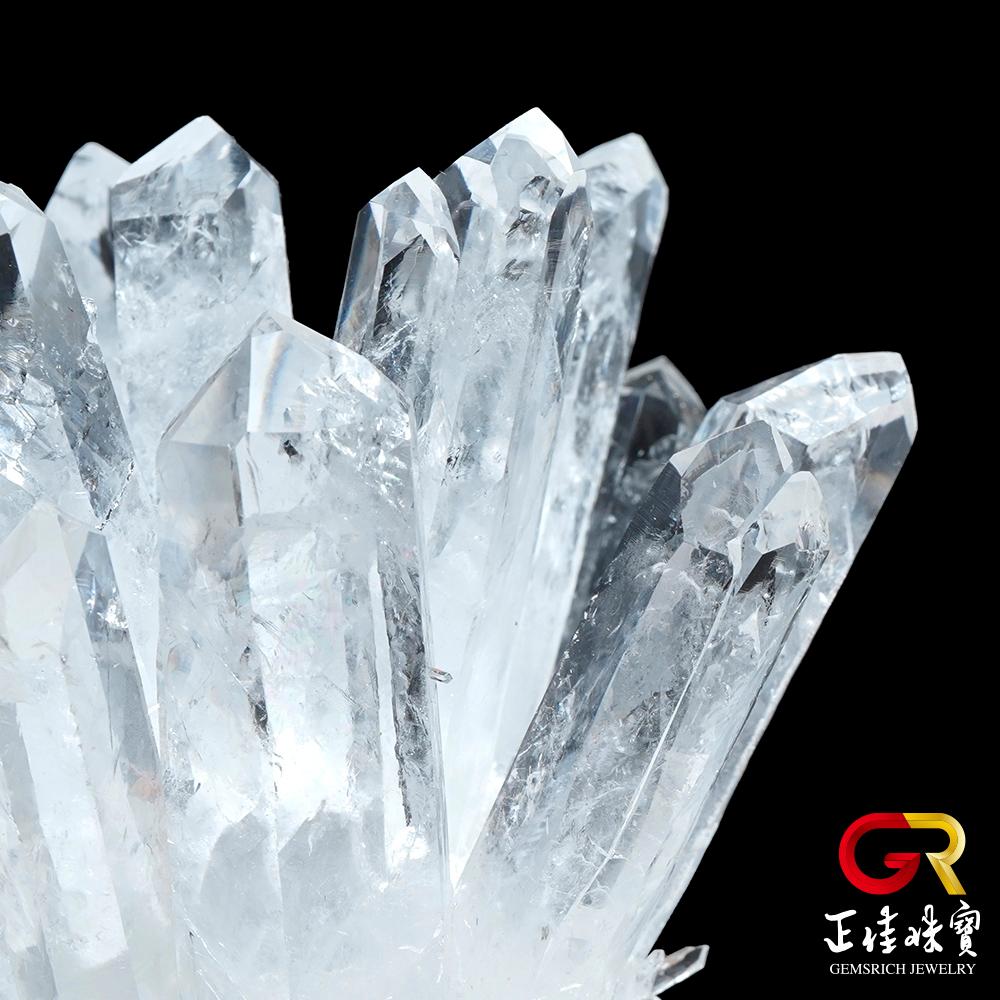 正佳珠寶】白水晶純淨能量水晶簇消磁淨化白水晶｜原木崖柏木座- ViVa
