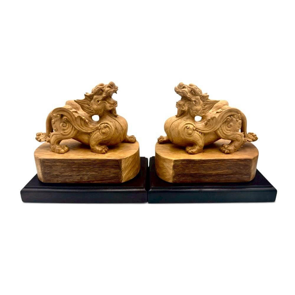 鑑寶真藏老料沉香飛天貔貅組