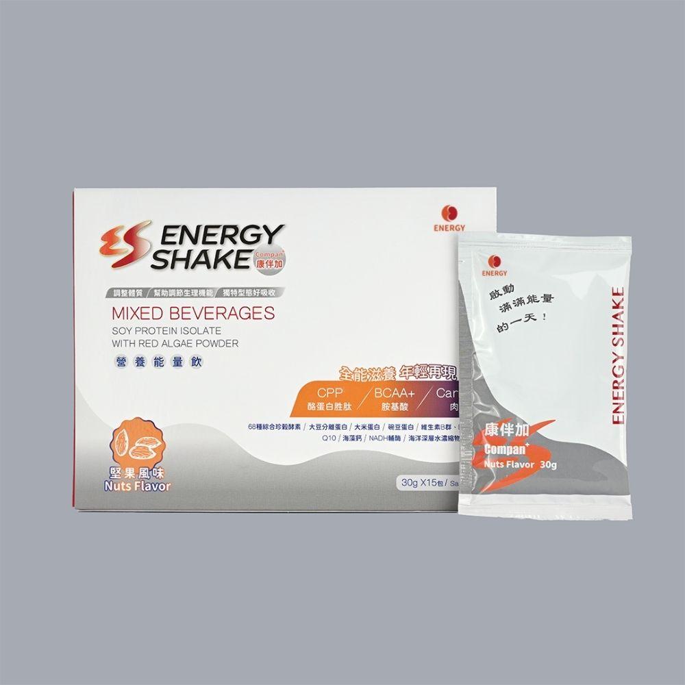 ENERGY SHAKE 伊愛思系列 康伴加Compan+ 堅果風味營養能量飲(15包/盒)