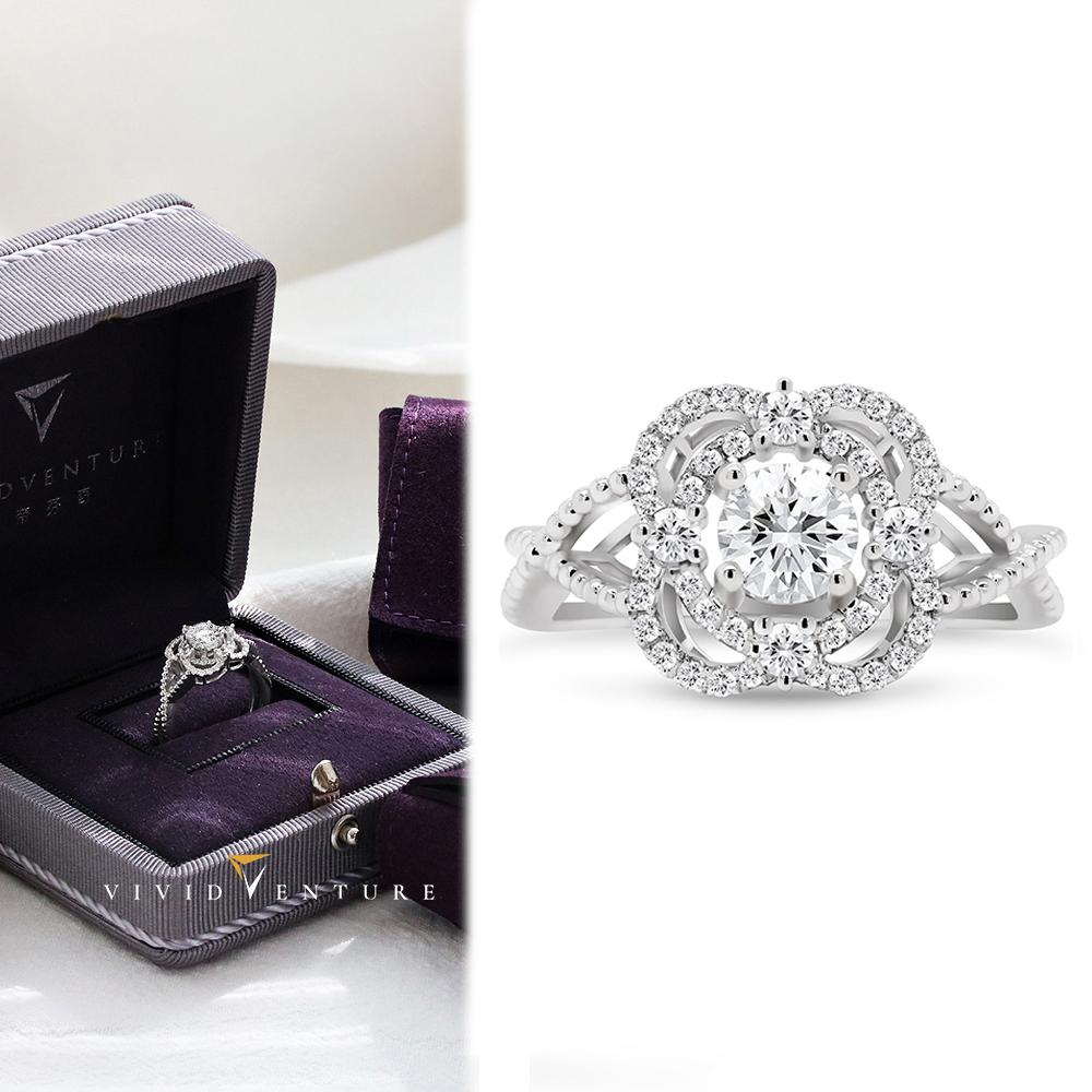 亞帝芬奇 GIA 50分 DSI2 3EX 八心八箭 天然鑽石 真鑽 戒指 璀璨玫瑰 鉑金台