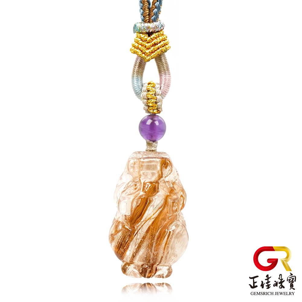 【正佳珠寶】銅鈦晶 招財古錢貔貅 10g 正財貔貅吊墜 銅鈦晶吊墜｜可調式棉繩