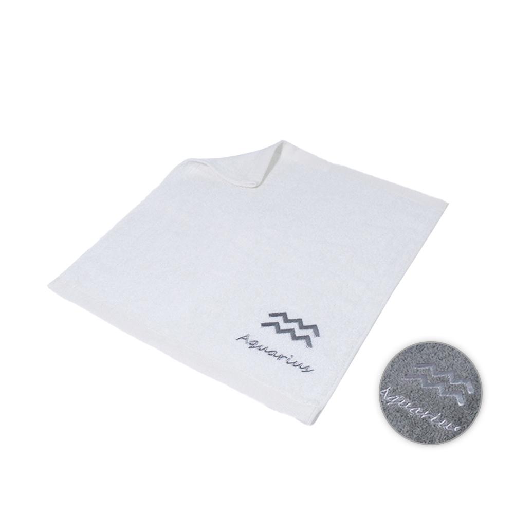 【MORINO】台灣製造-純棉個性星座方巾(水瓶座)-6條組