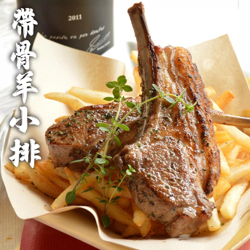 【勝崎生鮮】帶骨羊小排18包組(100公克/2片)