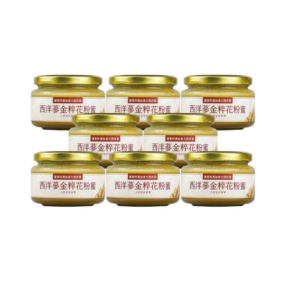 西洋蔘破壁金粹花粉蜜(170公克/瓶)x9