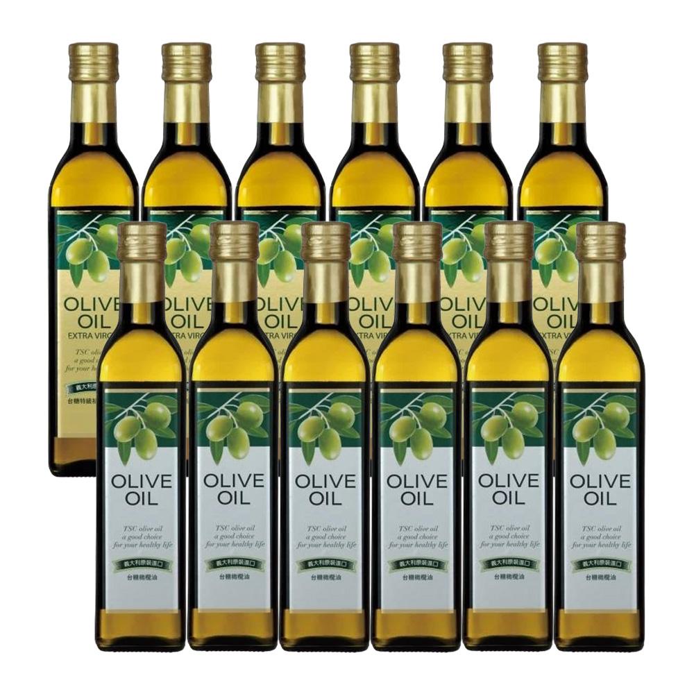 【台糖】橄欖油優惠組合500ml(一般x6+特級初榨x6)(1組)
