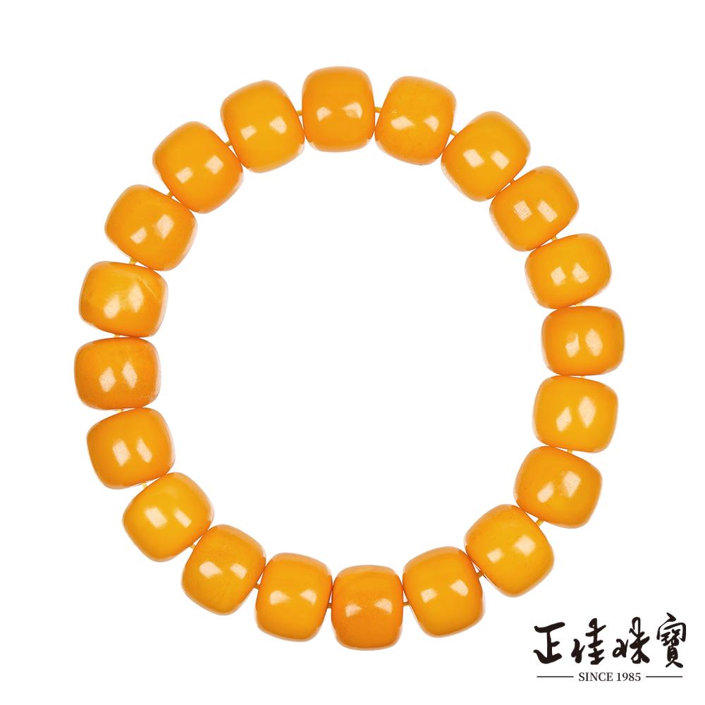 【正佳珠寶】老蜜蠟琥珀 頂級陽橙老蜜 19g 蘋果老型珠 老蜜蠟手珠