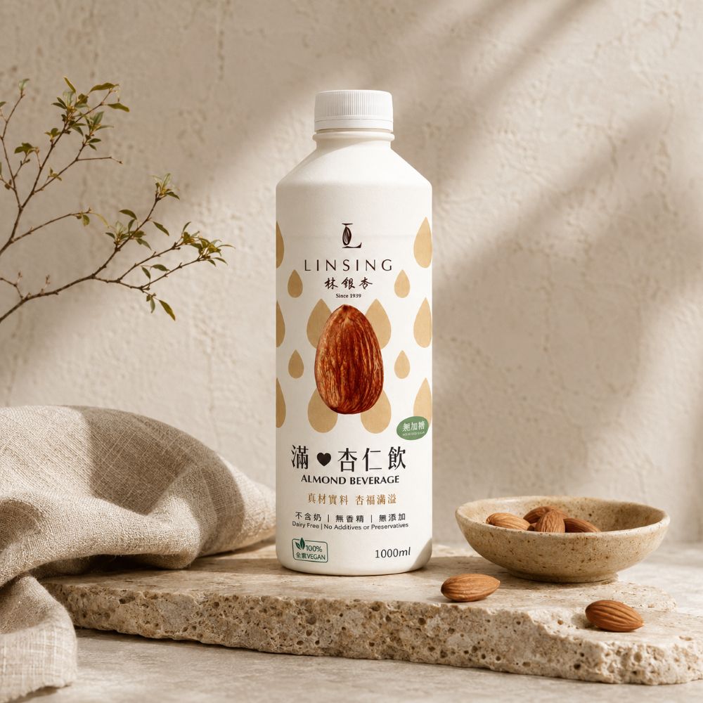 林銀杏滿杏仁160%加厚無糖大罐(1000ml/瓶)x12瓶