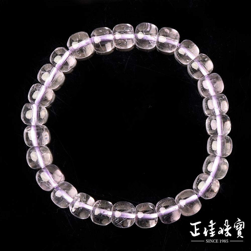 【正佳珠寶】紫水晶 高品超透體紫晶 6x8mm 蘋果老型珠 巴西紫水晶手珠