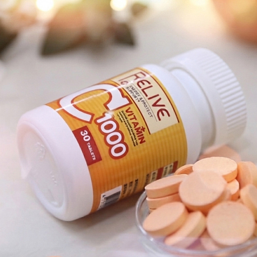 ReLive美國專利高濃度維他命C(30錠/瓶)x6瓶