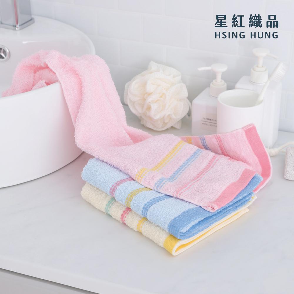 【星紅織品】台灣製三條彩速乾輕量毛巾(3色平均出貨/捲包款)-6入