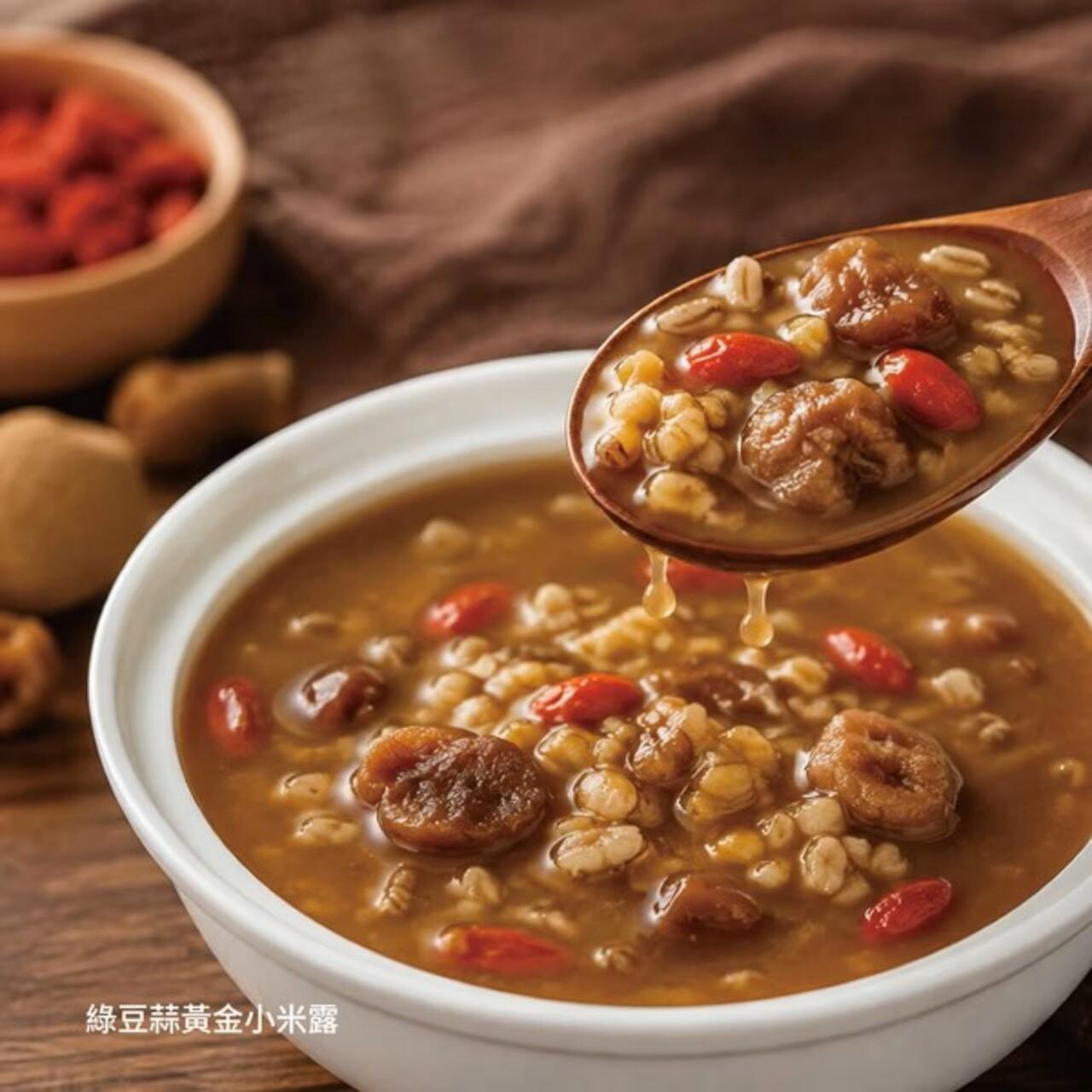 【愛麵族食堂】媽咪廚房 全素 綠豆蒜黃金小米露 300g x10袋組